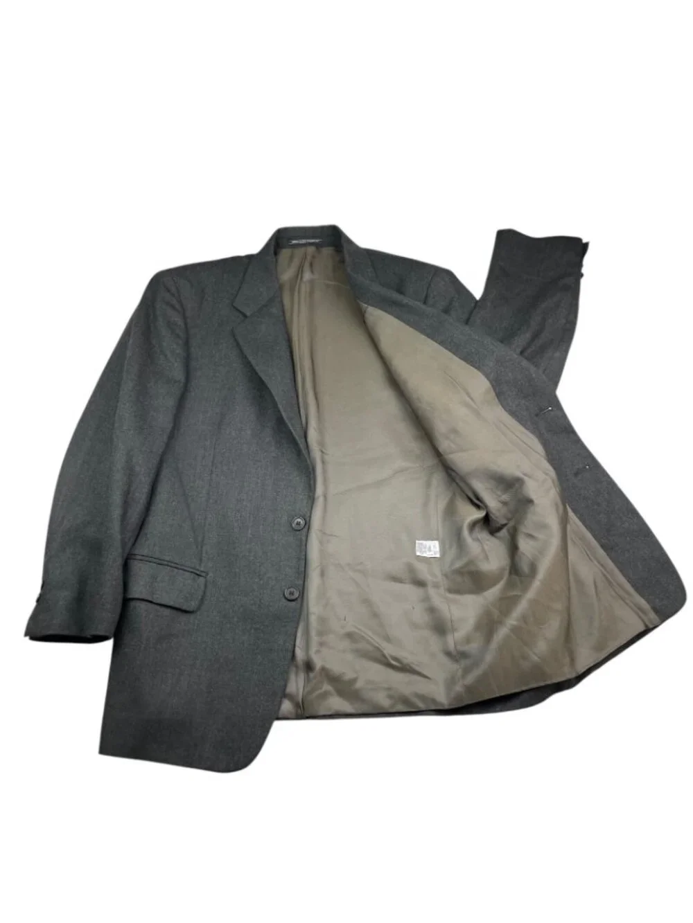 VTG United Colors Of Benetton Men's Flannel Blazer Gray • Italy • 42R US--52 EU